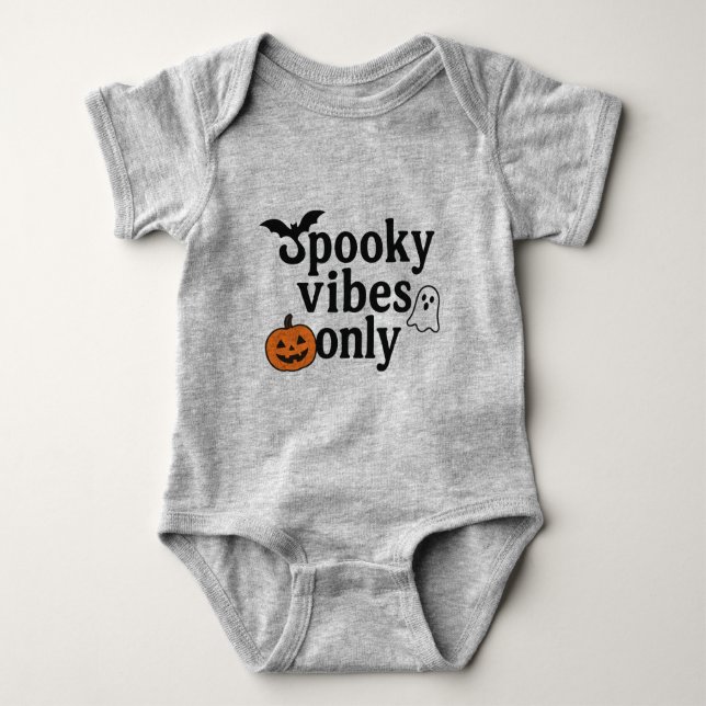Spooky Vibes Endast 🎃 | Halloween Sticker-design T Shirt (Framsida)