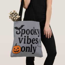 Spooky Vibes Endast 🎃 | Halloween Sticker-design Tygkasse