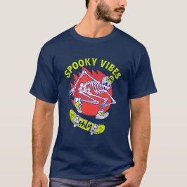 Spooky Vibes Endast Skateboarding Skeleton Hallowe T Shirt