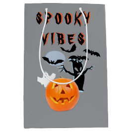 Spooky Vibes Ghost Pumpkin Halloween Design Design