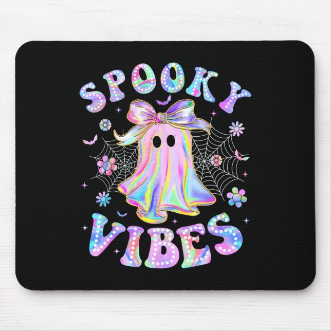 Spooky Vibes Ghost Retro Halloween Boo Crew Musmatta (Framsidan)