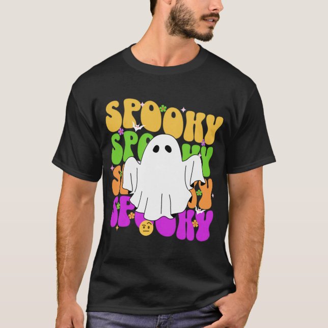 Spooky Vibes: Halloween Graphic Tee (Framsida)