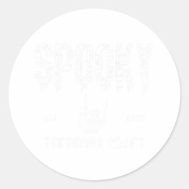 Spooky Vibes: Halloween Graphic Tee Runt Klistermärke