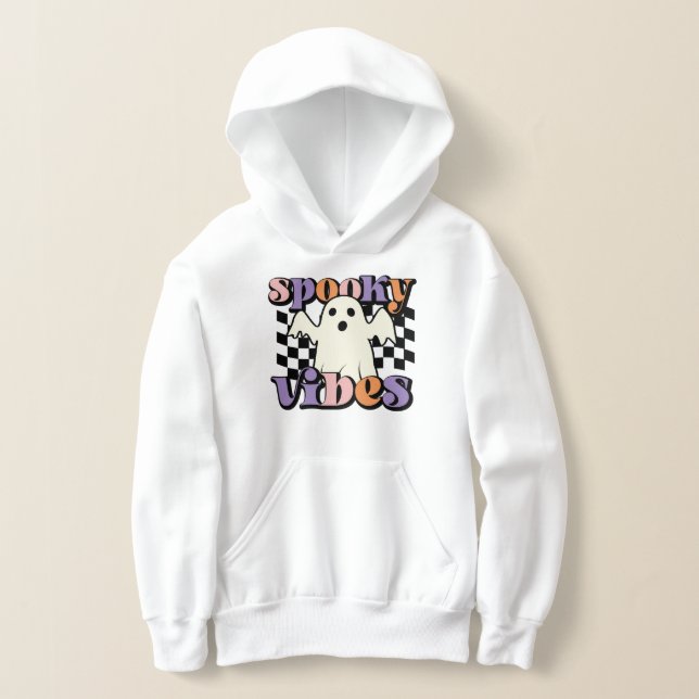 Spooky Vibes Halloween Hoodie T Shirt (Laydown)