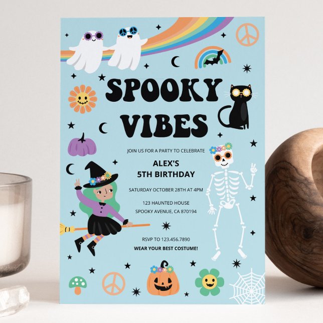 Spooky Vibes Halloween-inbjudan Inbjudningar (Skapare uppladdad)