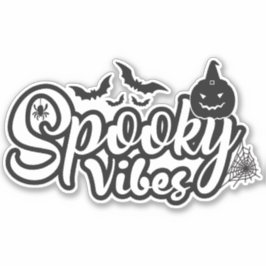 Spooky Vibes Halloween Klistermärken