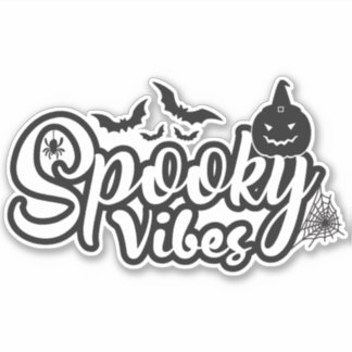 Spooky Vibes Halloween Klistermärken