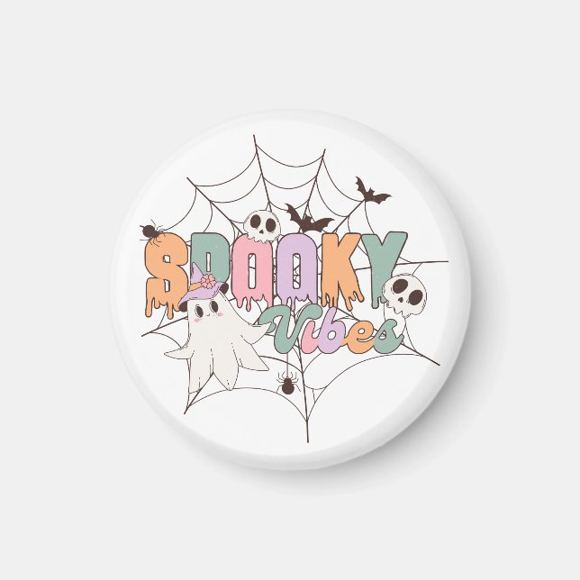 Spooky Vibes Halloween Magnet (Framsidan)