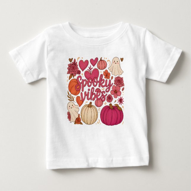 Spooky Vibes - Halloween T Shirt (Framsida)