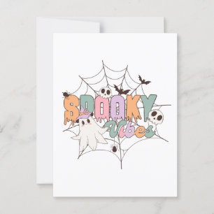 Spooky Vibes Halloween Vykort