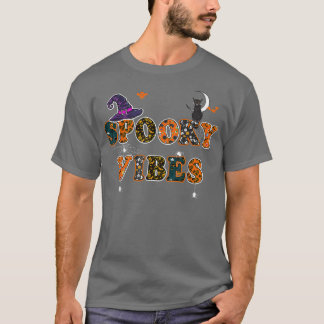 Spooky Vibes Halloween Witch Ghost Spooky Season T Shirt