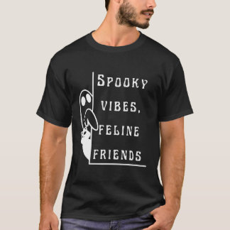 Spooky Vibes Kattdjur Friends | Människans T-shirt