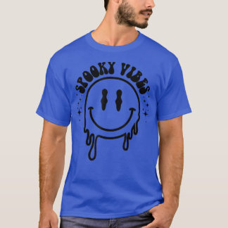 Spooky Vibes Lycklig Ansikte-taloky Season Funny H T Shirt