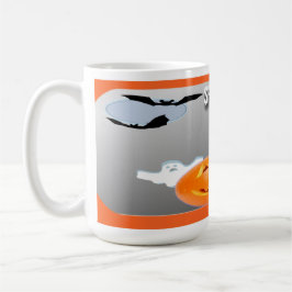 Spooky Vibes med Orange Gräns Kaffemugg