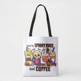 Spooky Vibes och Coffee Halloween Tote Bag Tygkasse