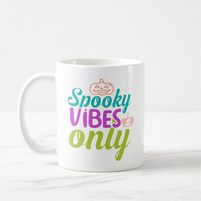 Spooky Vibes Only-40378 Hoodie Kaffemugg (Vänster)