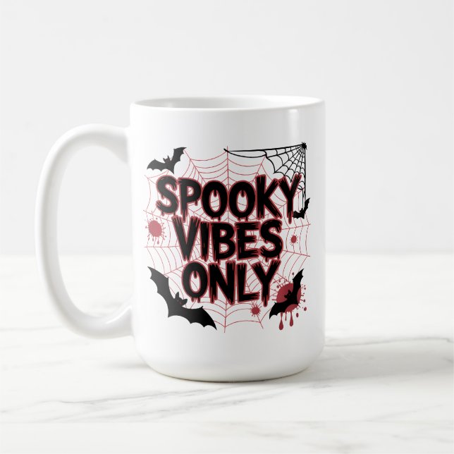 Spooky Vibes Only Aesthetic Design-67503 Kaffemugg (Vänster)