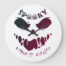 Spooky Vibes Only-Halloween Monster  Stor Klocka