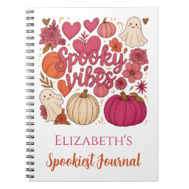 Spooky Vibes Personlig Halloween Journal Anteckningsbok