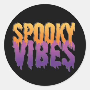 Spooky Vibes Runt Klistermärke