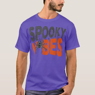 Spooky Vibes Spider retro Halloween vintage retro T Shirt