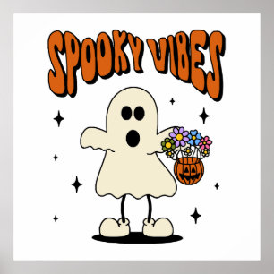 Spooky vibes spöke poster