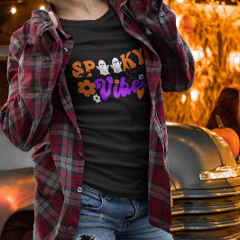 Spooky Vibes Spöken Black T Shirt
