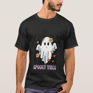 Spooky Vibes Spooky Season Cute Ghost Boo Crew Hal T Shirt