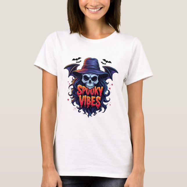 Spooky vibes t shirt (Framsida)