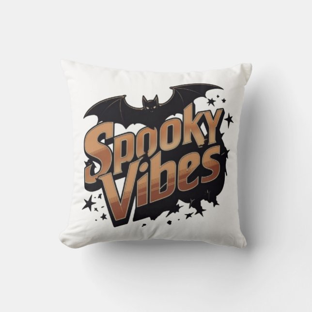 Spooky Vibes Tee Kudde (Framsida)