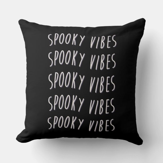 spooky vibes typography kudde (Framsida)