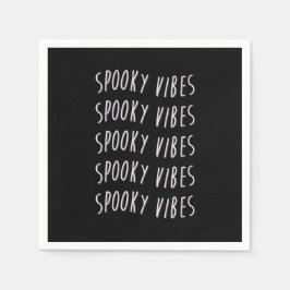 spooky vibes typography pappersservett