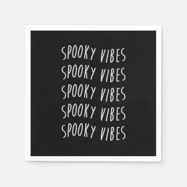 spooky vibes typography pappersservett (Framsidan)