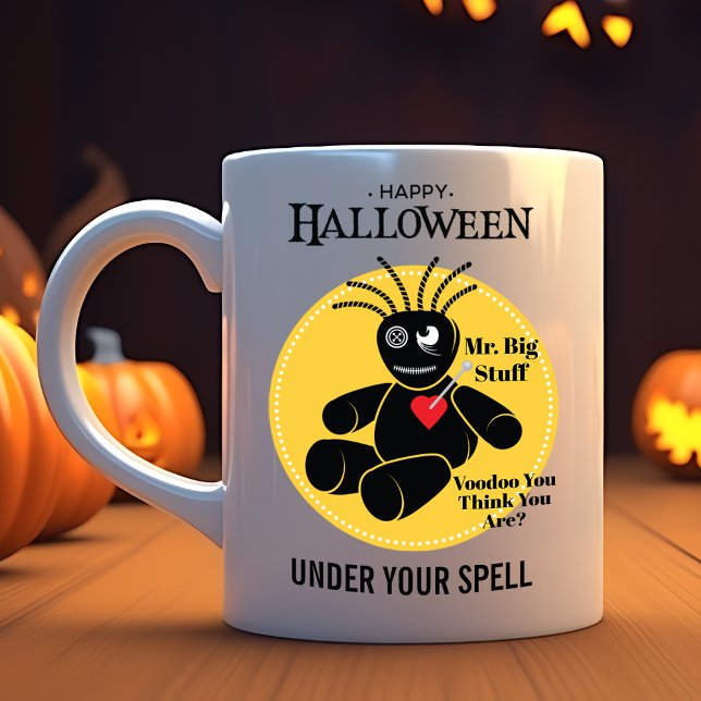 Spooky Voodoo Doll Halloween Kaffemugg (Skapare uppladdad)