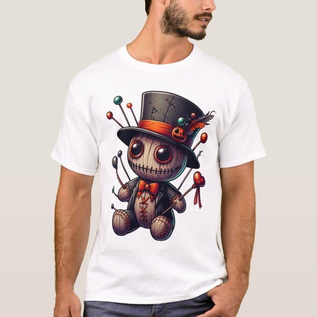 Spooky Voodoo dolls Magic T Shirt (Framsida)