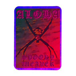 Spooky Weaver (orange), Flexible Photo Magnet