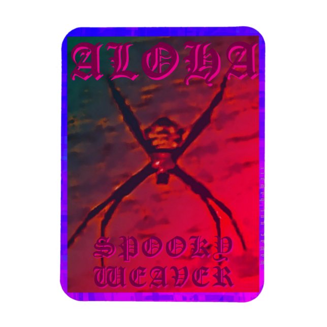 Spooky Weaver (orange), Flexible Photo Magnet (Vertikal)