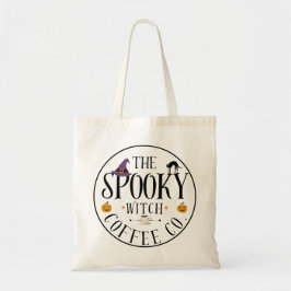 Spooky Witch Coffee Co, Tote Bag Tygkasse