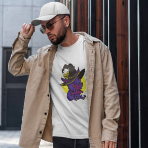 Spooky Witch Fladdermus Tecknad T Shirt