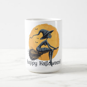 Spooky Witch flyger på hennes rum Kaffemugg