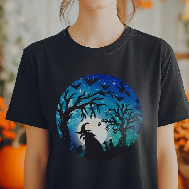 Spooky Witch Halloween T Shirt (Spooky Halloween Tshirt)