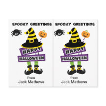Spooky Witch Hälsning School Party Halloween Card