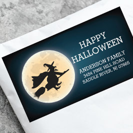 Spooky Witch Happy halloween Returadress Adressetikett