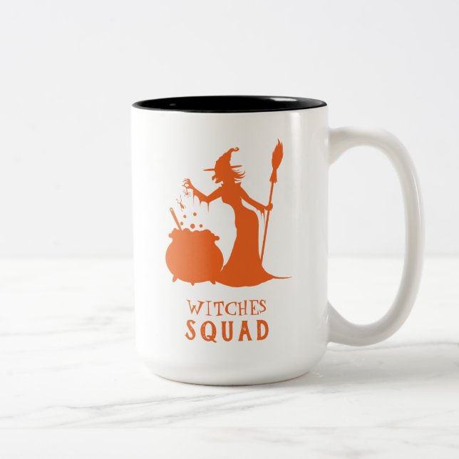 Spooky Witch Spider Frog Potion Halloween fest Två-Tonad Mugg (Höger)