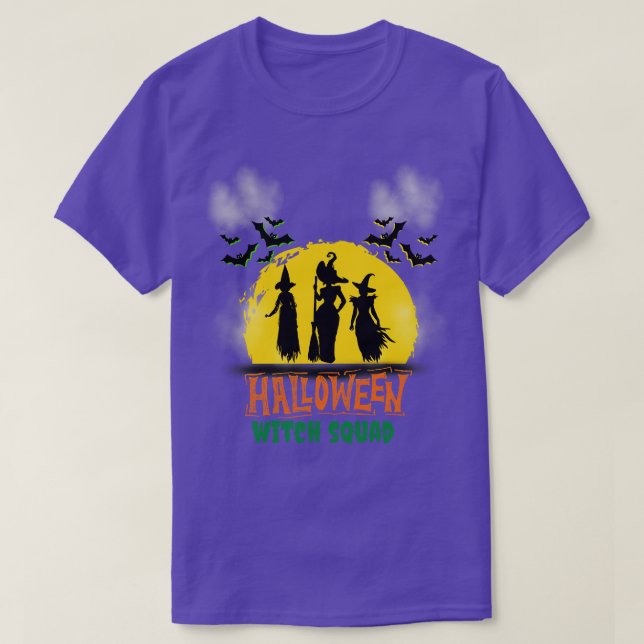 Spooky Witch Squad Halloween Matching Funny T Shirt (Design framsida)