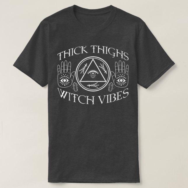 Spooky Witchcraft Crescent Måne Blackcraft Halltoy T Shirt (Design framsida)