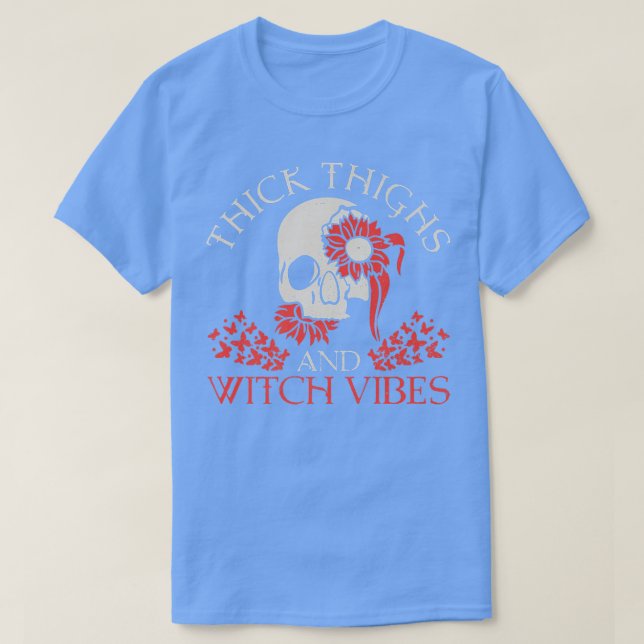 Spooky Witchcraft Crescent Moon Blackcraft Hallowe T Shirt (Design framsida)