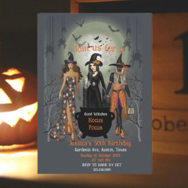 Spooky Witches Halloween fest Inbjudningar