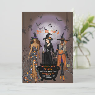 Spooky Witches Halloween fest Inbjudningar