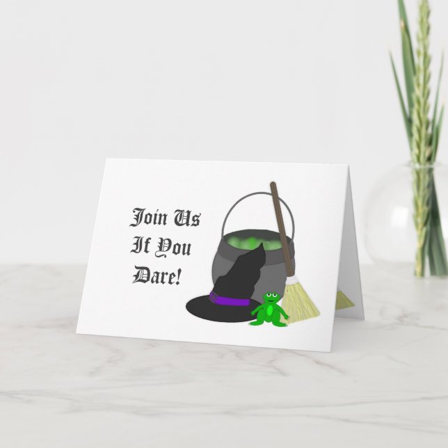 Spooky Witchs Brew Helgkort (Framsida)